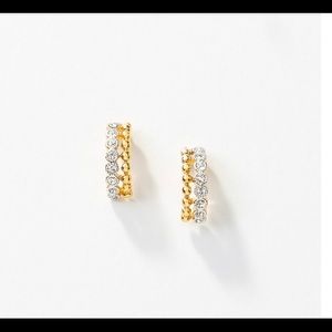 Touchstone Crystal Duo Hoop Earrings.